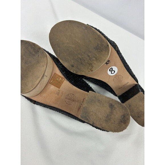 Coclico Richie Platform Sandals Black Snakeskin Snake 8 38.5 Block Heel - Picture 5 of 9